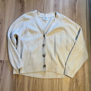 Old Navy Cozy Cream Knit Cardigan Sweater